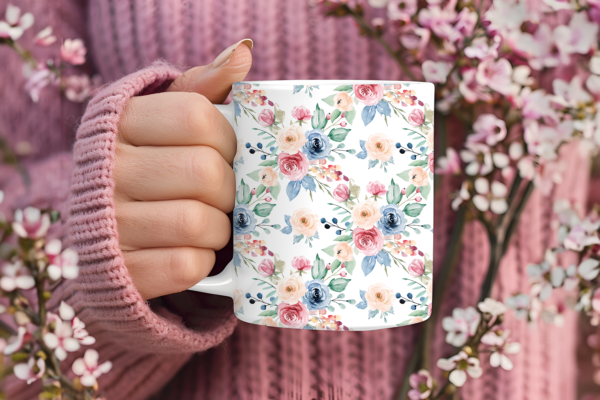 Coffee Mug - Pastel Flowers